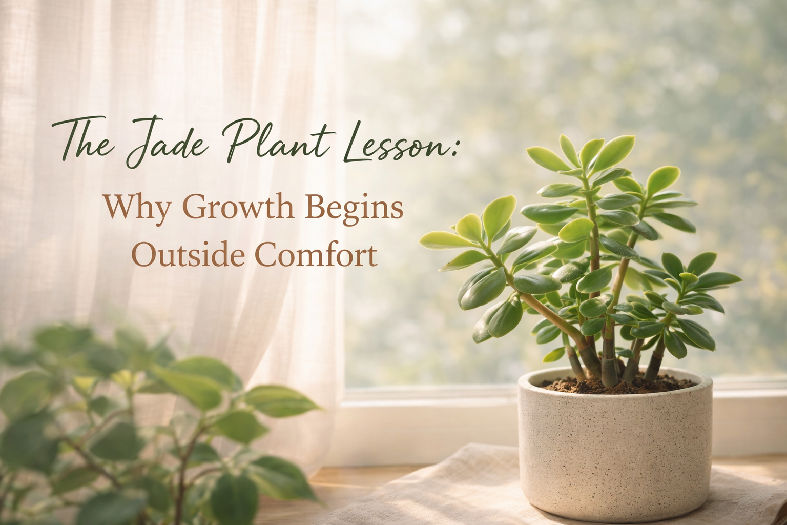 jade plant lesson about growth beyond comfort